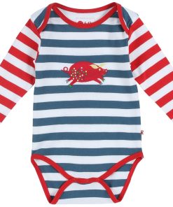 Pig Stripe Baby Bodysuit