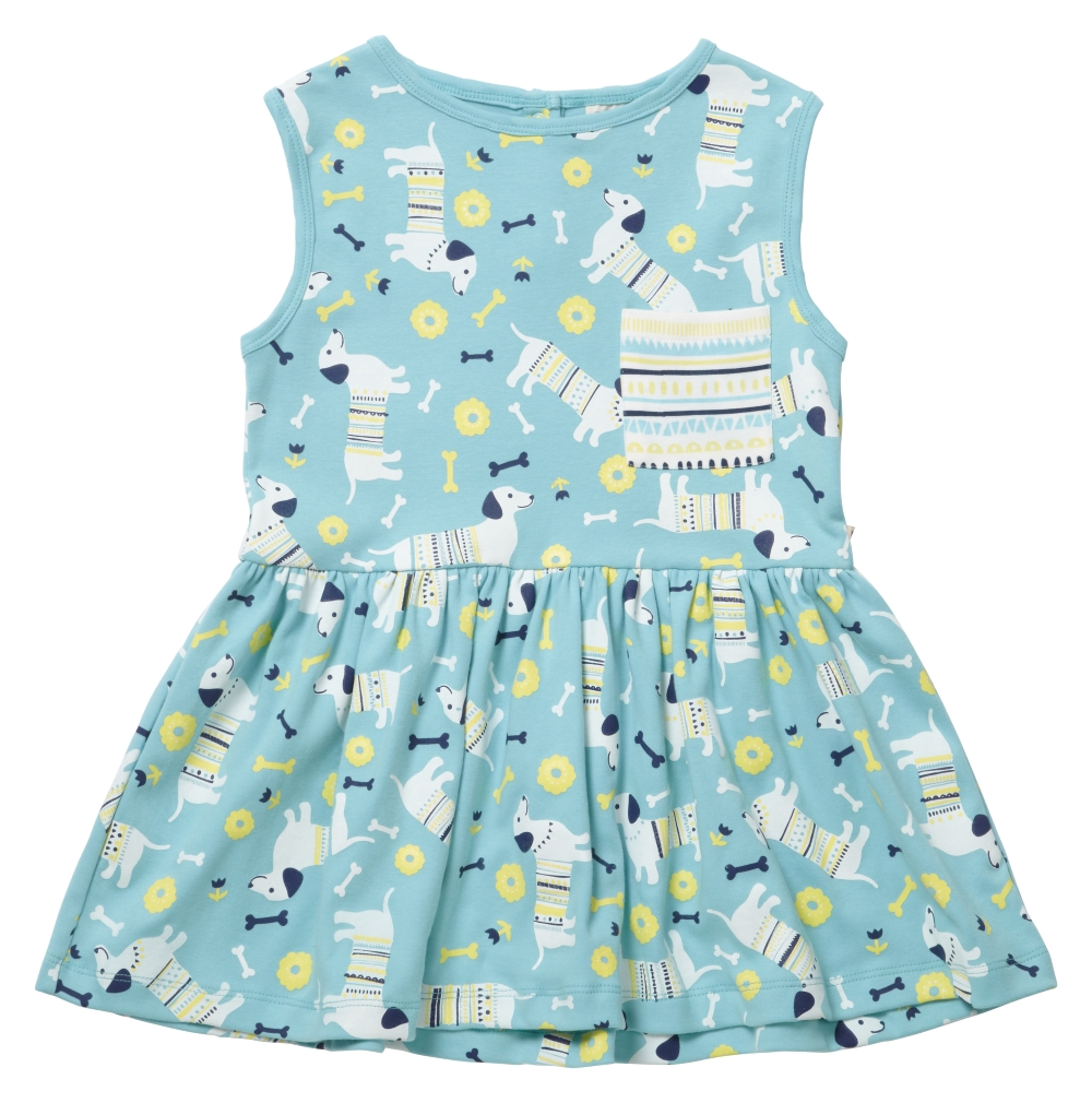 sausage dog print dress