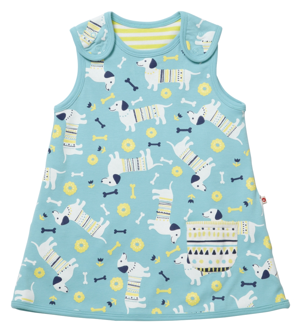 sausage dog print dress